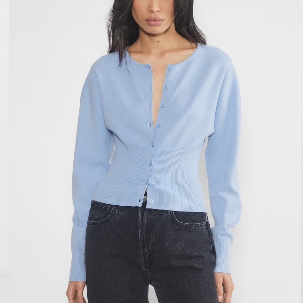 Aritzia Golightly Cardigan in Light Blue